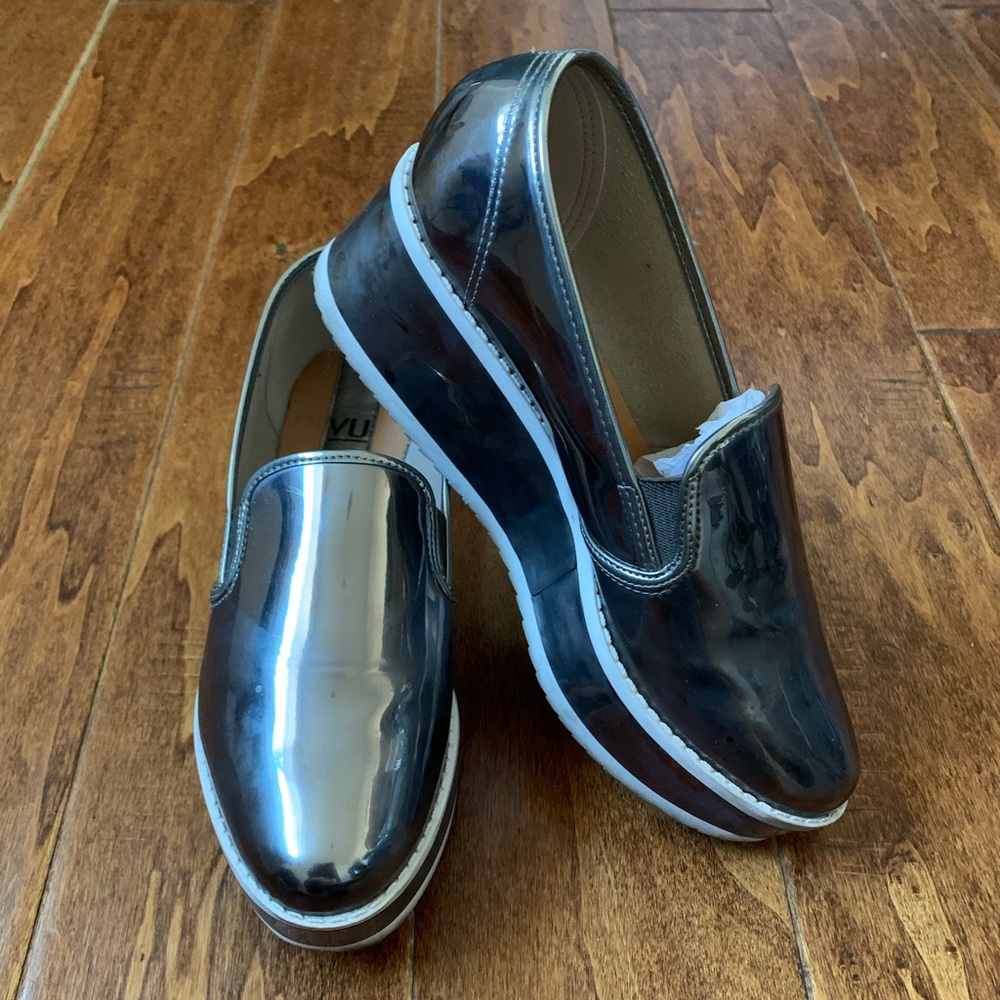 Beira Rio Oxford shoes silver metallic